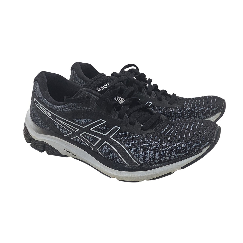 Asics Gel-Pulse 12 Womens Running Shoes Black White 1012A870‎ Size 8.5